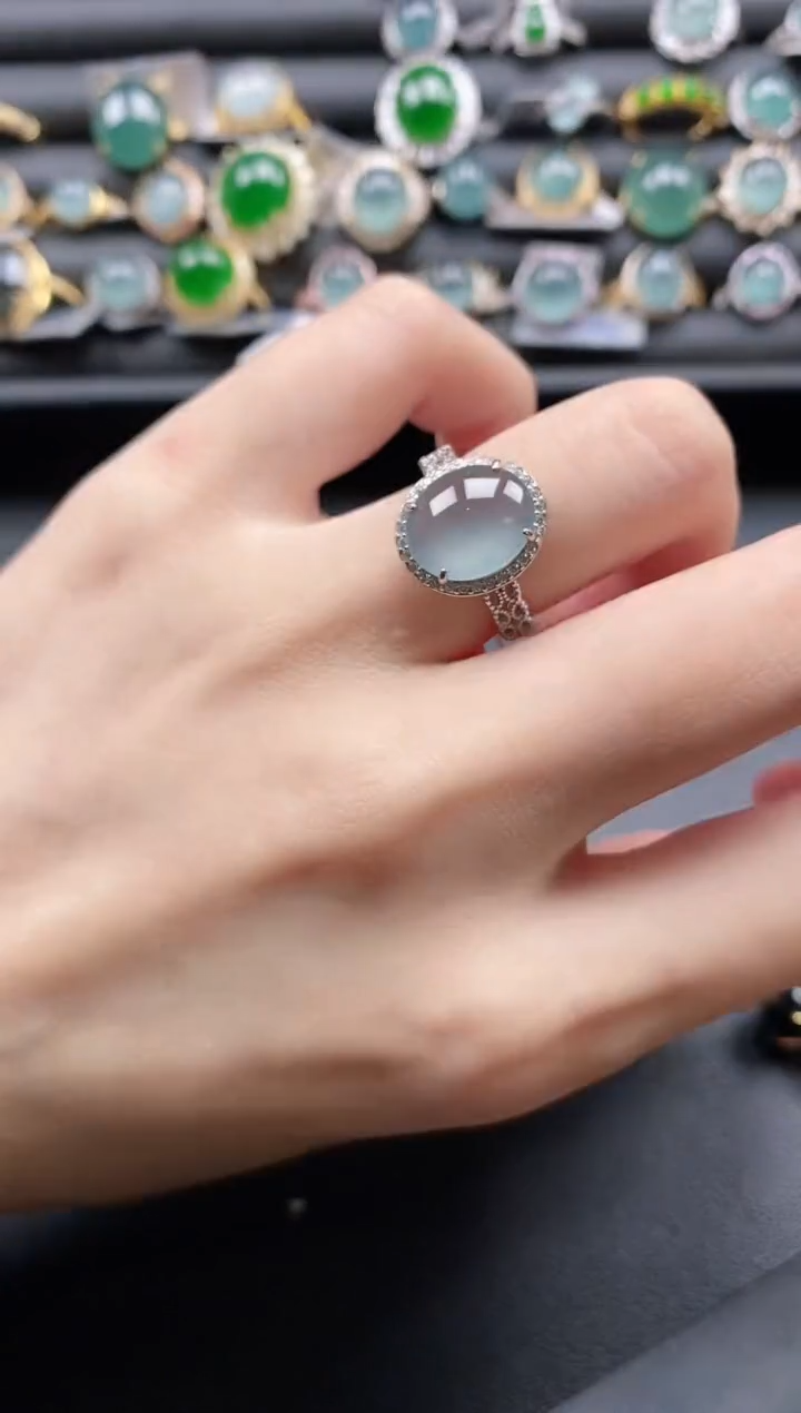 【闪购商品】翡翠戒指银S925镶嵌11111
