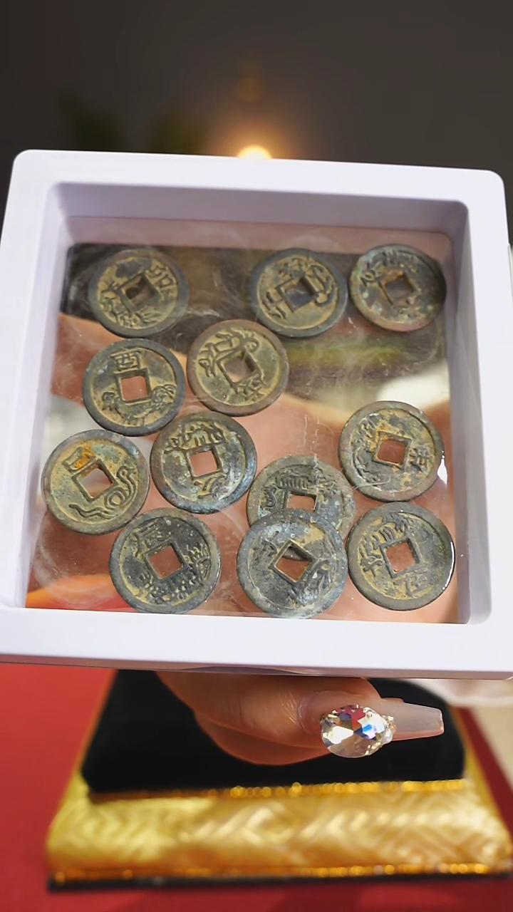 【闪购商品】铜十二生肖一组12只花钱/0945