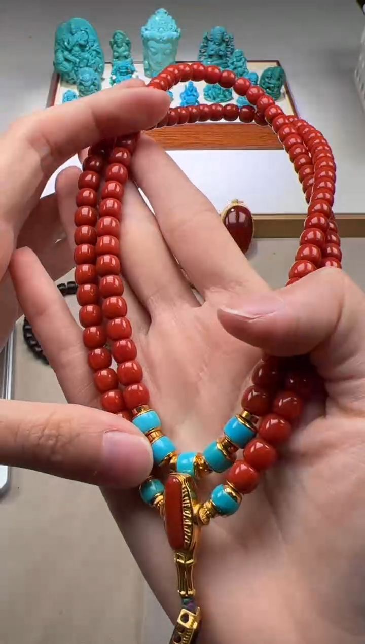 【闪购商品】南红玛瑙手串手串18K金镶嵌手串手串