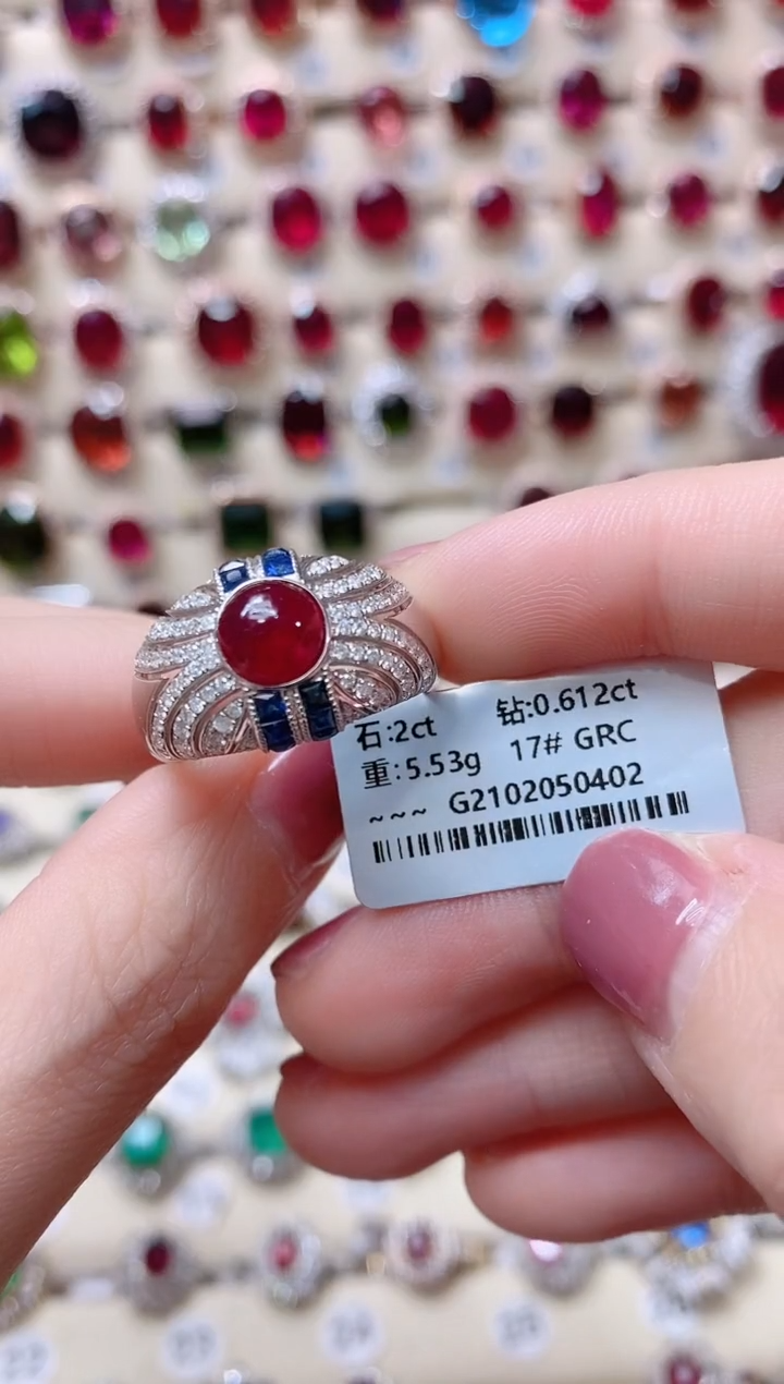 【闪购商品】红宝石18K金戒指18K金镶嵌1