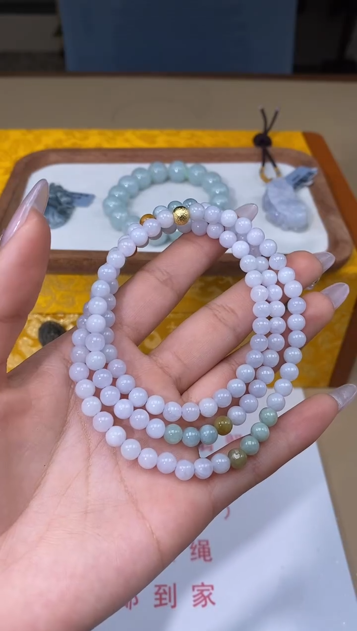 【闪购商品】翡翠颈饰未镶嵌天然A货翡翠珠链（多样性发一） 