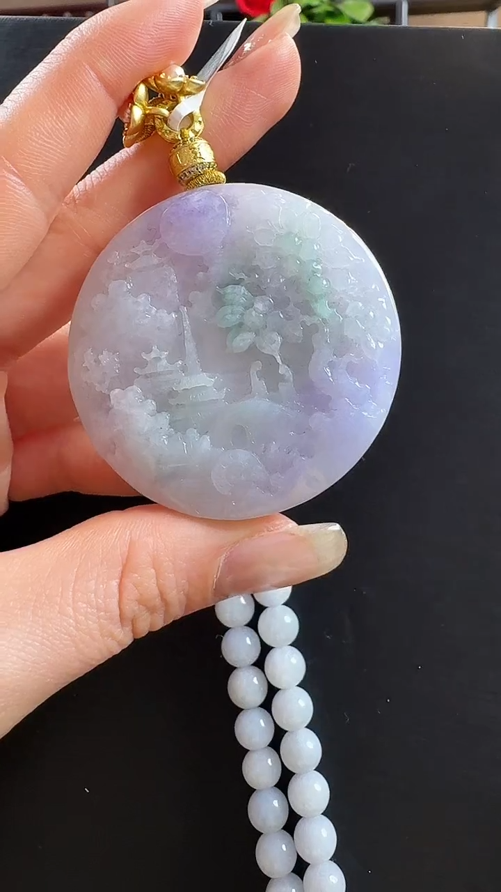 颈饰未镶嵌翡翠山水