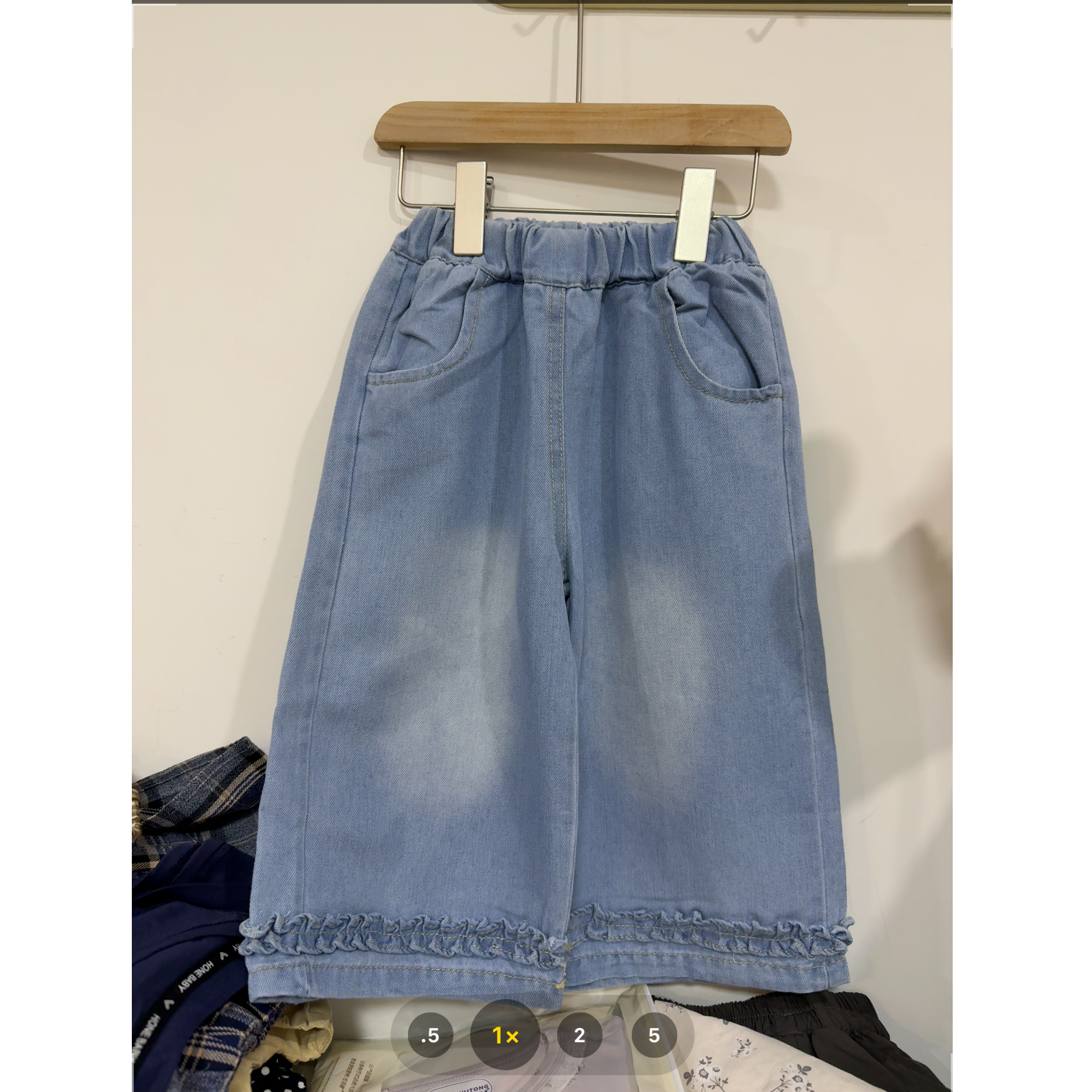 女童韩版夏款休百搭花边牛仔裤(默认微瑕 建议勿拍)