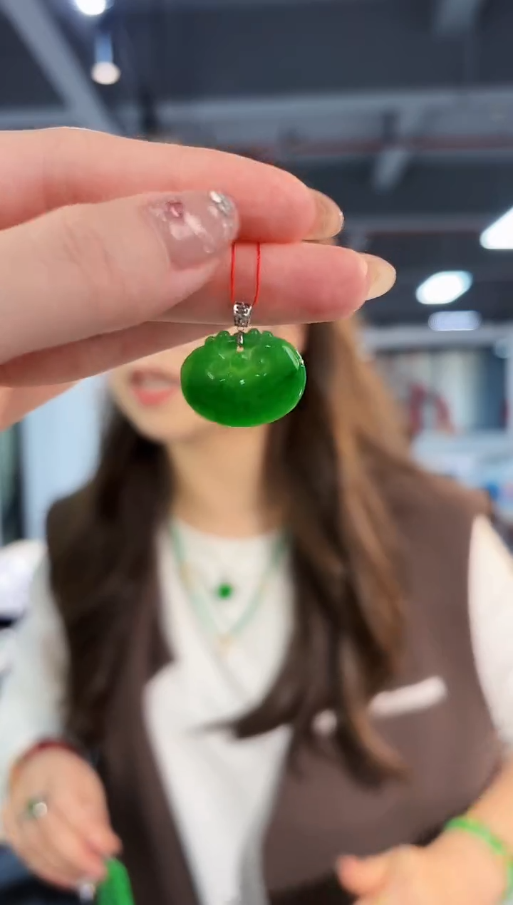 【闪购商品】翡翠颈饰18K金镶嵌缅料A货/支持复检/一件