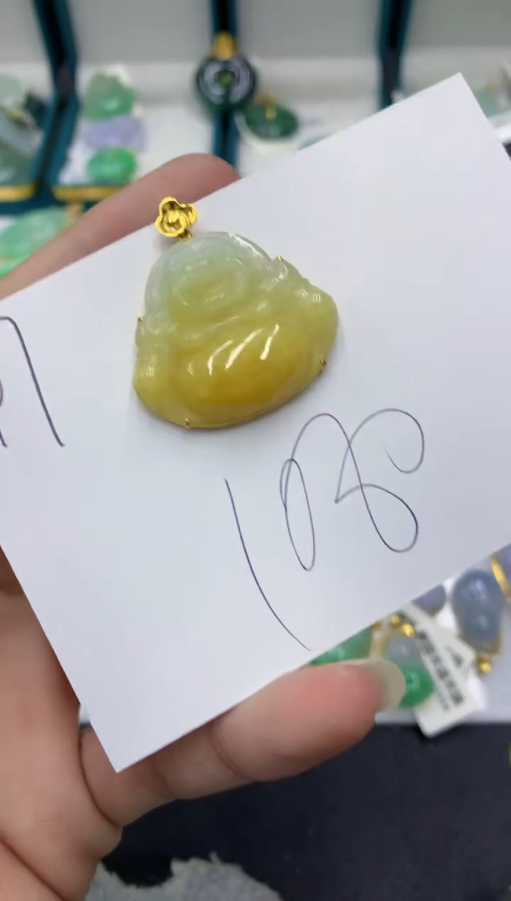 【闪购商品】翡翠颈饰18K金镶嵌翡翠