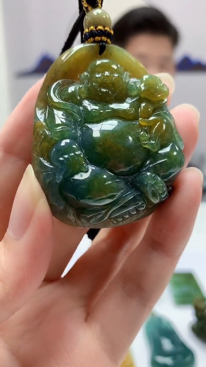 【闪购商品】定制翡翠未镶嵌4917zm-毛货挂件佛195