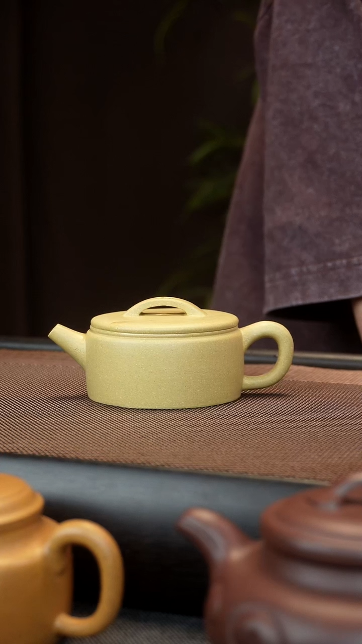 茶壶紫砂绿泥小汉瓦 100CC 半手