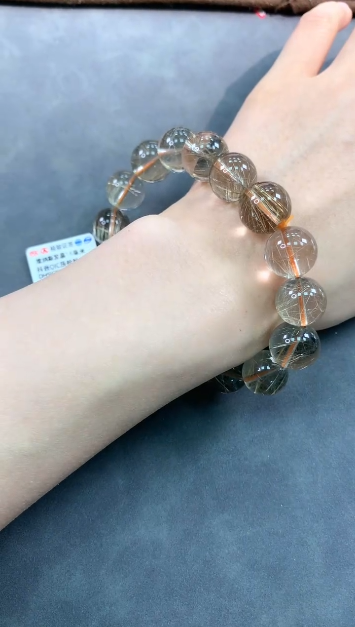 【闪购商品】发晶手链未镶嵌29号金发晶单圈14mm