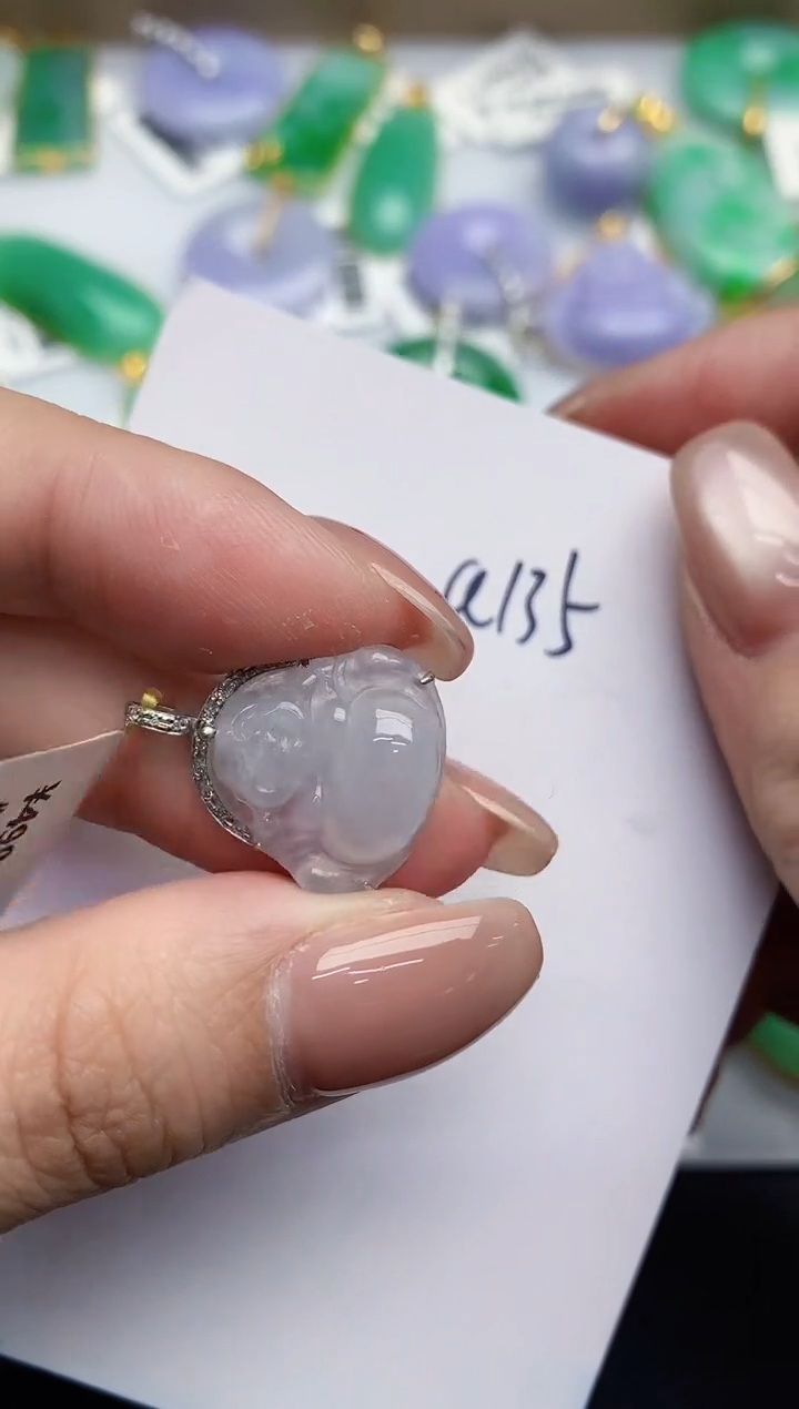 【闪购商品】翡翠颈饰18K金镶嵌00000000000