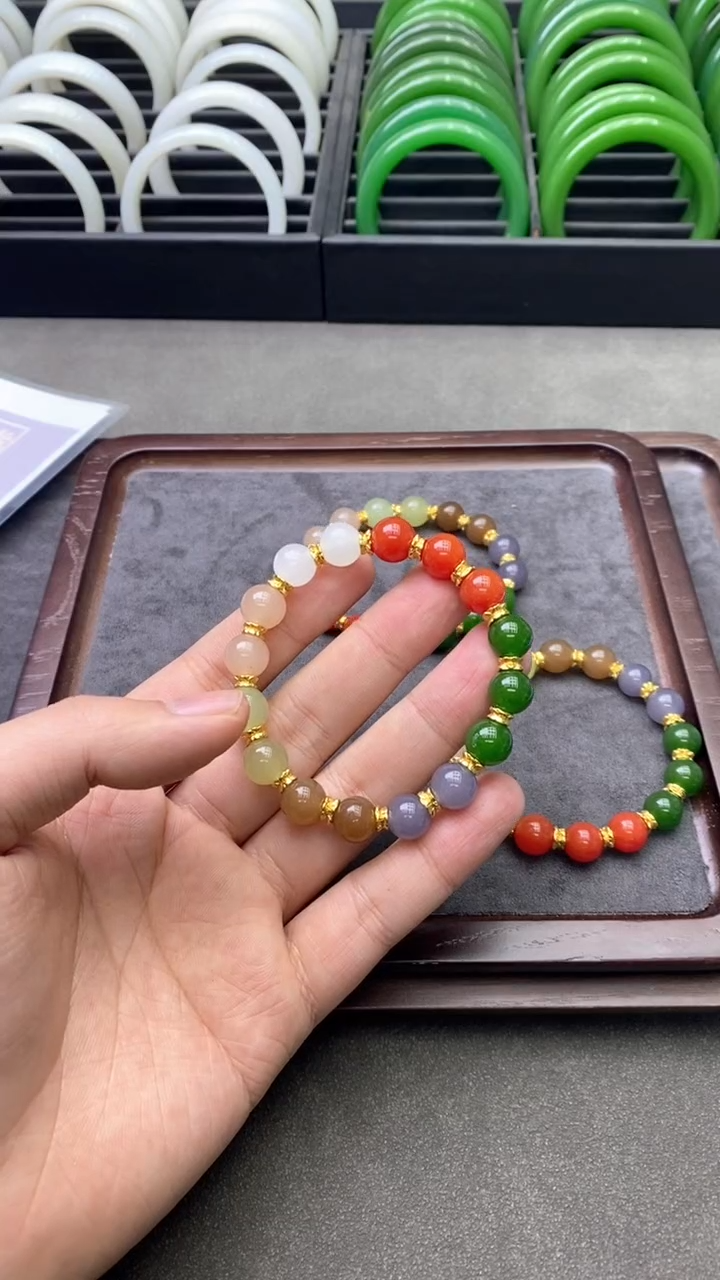 【闪购商品】和田玉手链未镶嵌10mm多宝