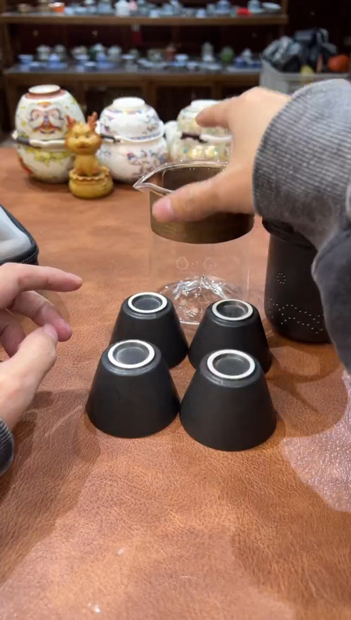 真的很便宜会开片的旅行茶具