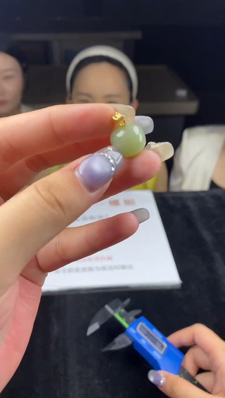 和田玉银S925镶嵌吊坠(不含链)吊坠-D9438