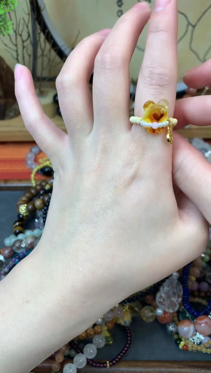 【闪购商品】蜜蜡戒指未镶嵌456手串