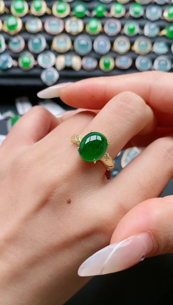 【闪购商品】翡翠戒指银S925镶嵌1111111