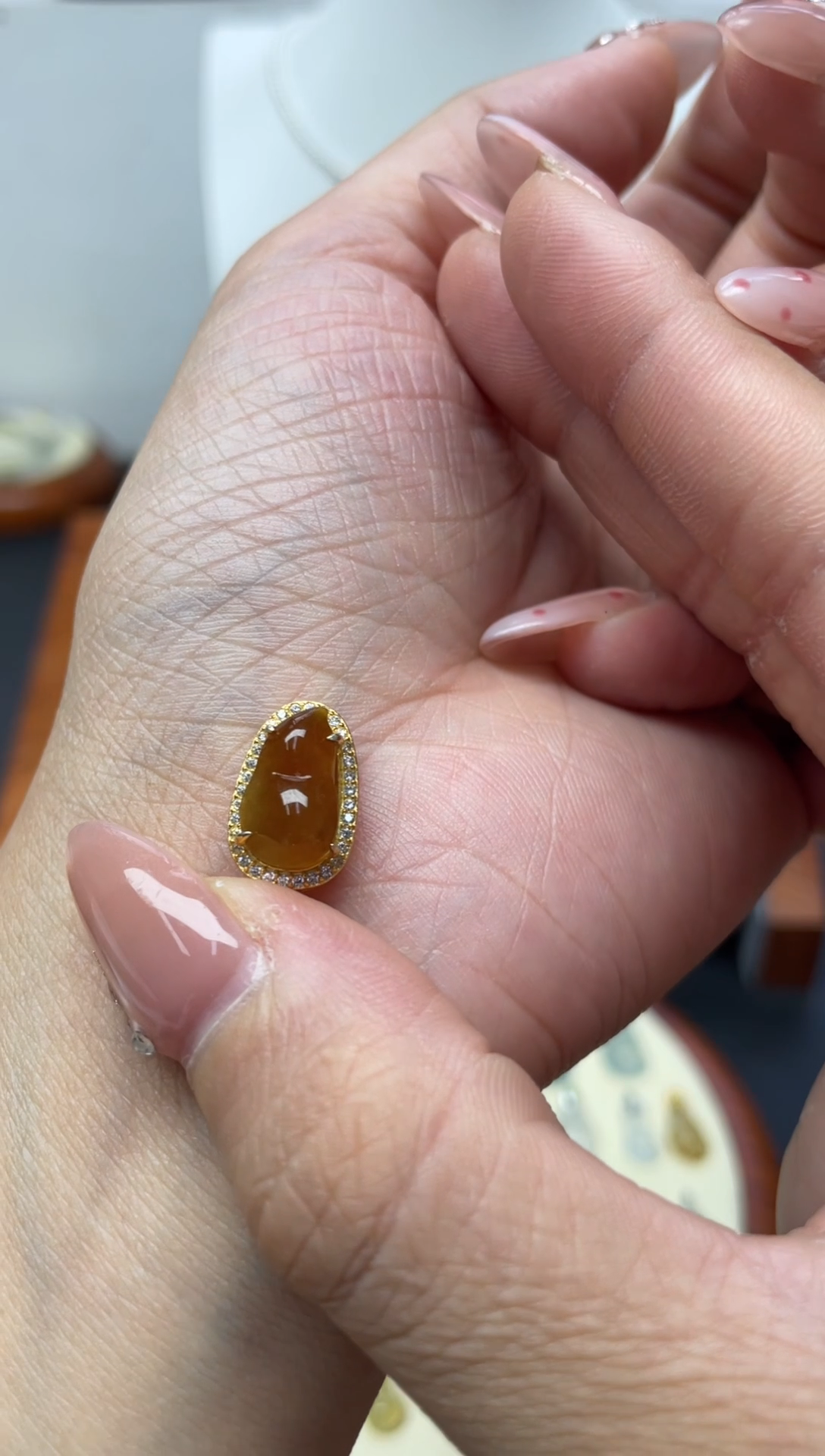 颈饰银S925镶嵌翡翠（6号链接）纯天然A货缅甸翡翠潘拉拉