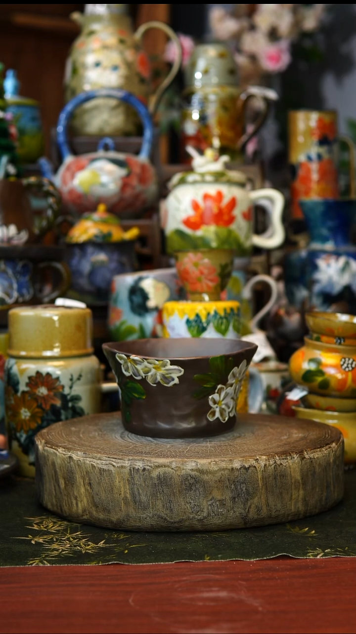 花瓶87景德镇手工釉下彩陶瓷