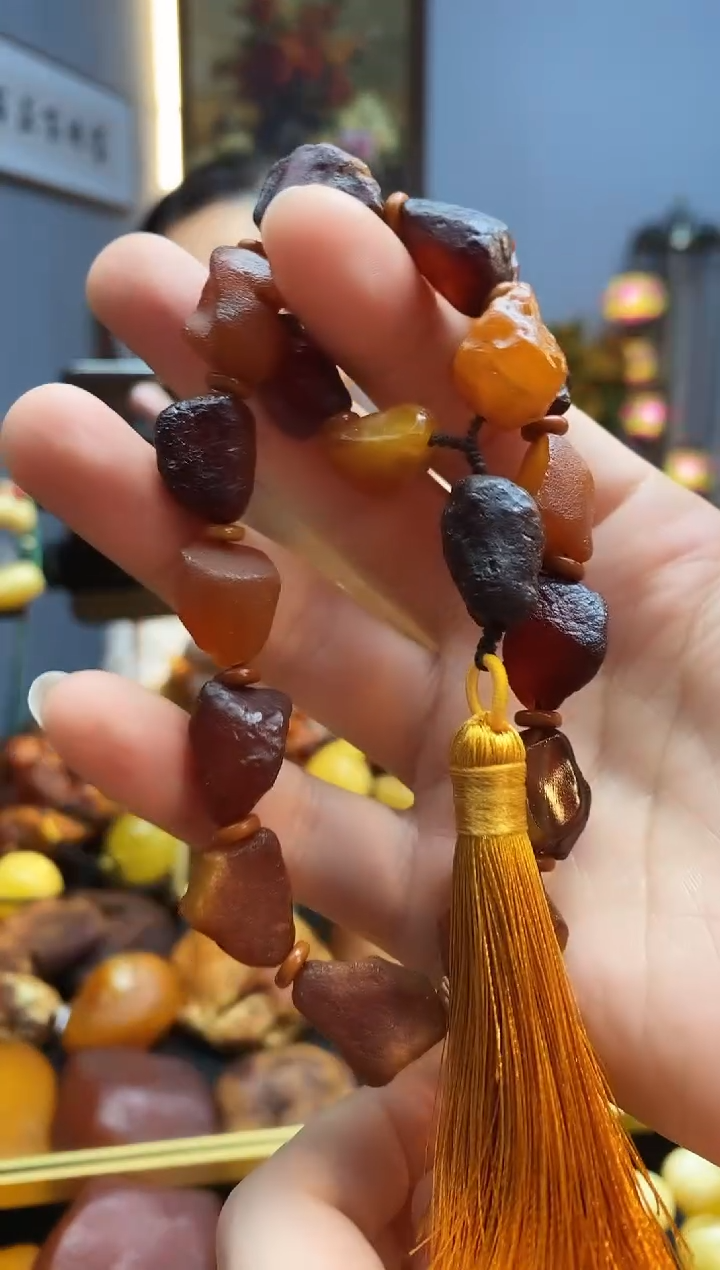 手链琥珀未镶嵌手持