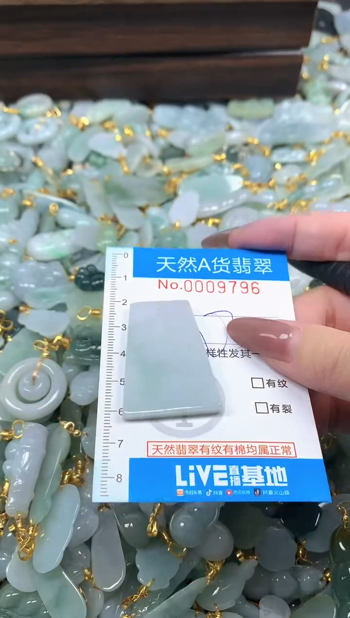 颈饰未镶嵌翡翠净货挂件-9796