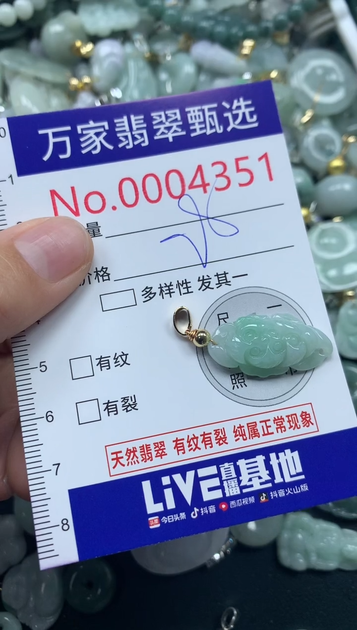 吊坠(不含链)未镶嵌翡翠4351