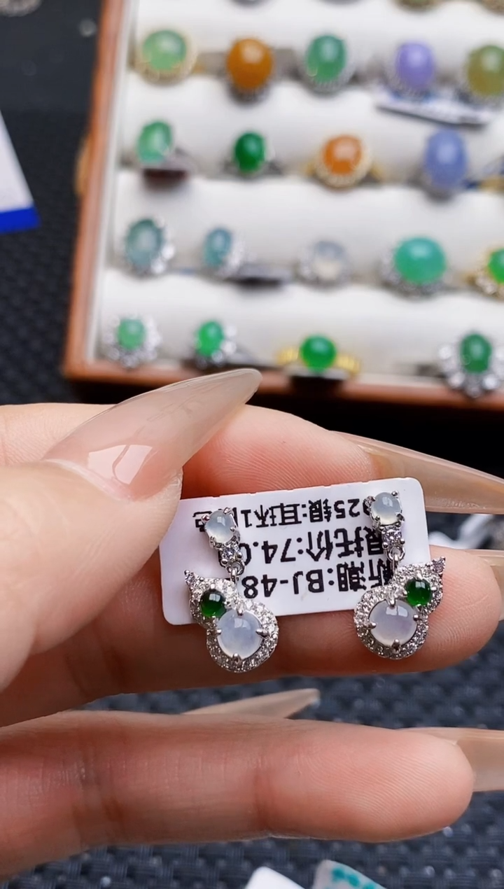 银S925镶嵌戒指翡翠1679