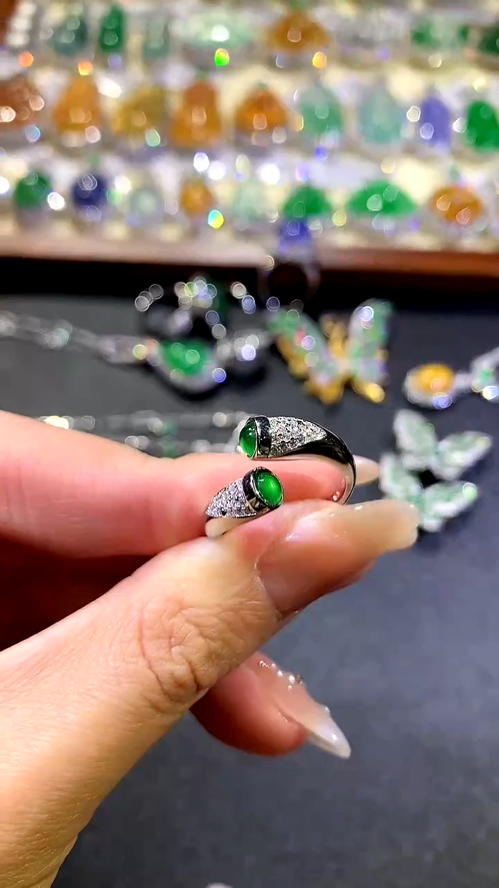 【闪购商品】翡翠戒指银S925镶嵌224-戒指