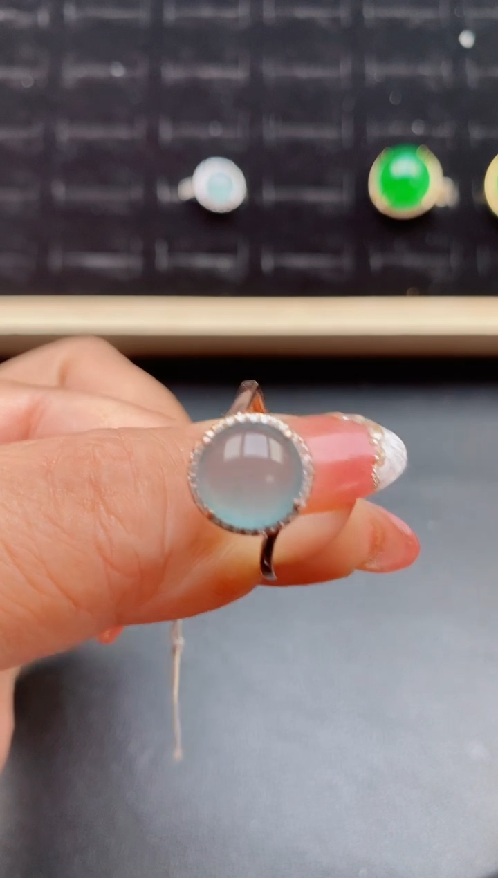 【闪购商品】翡翠戒指银S925镶嵌50850