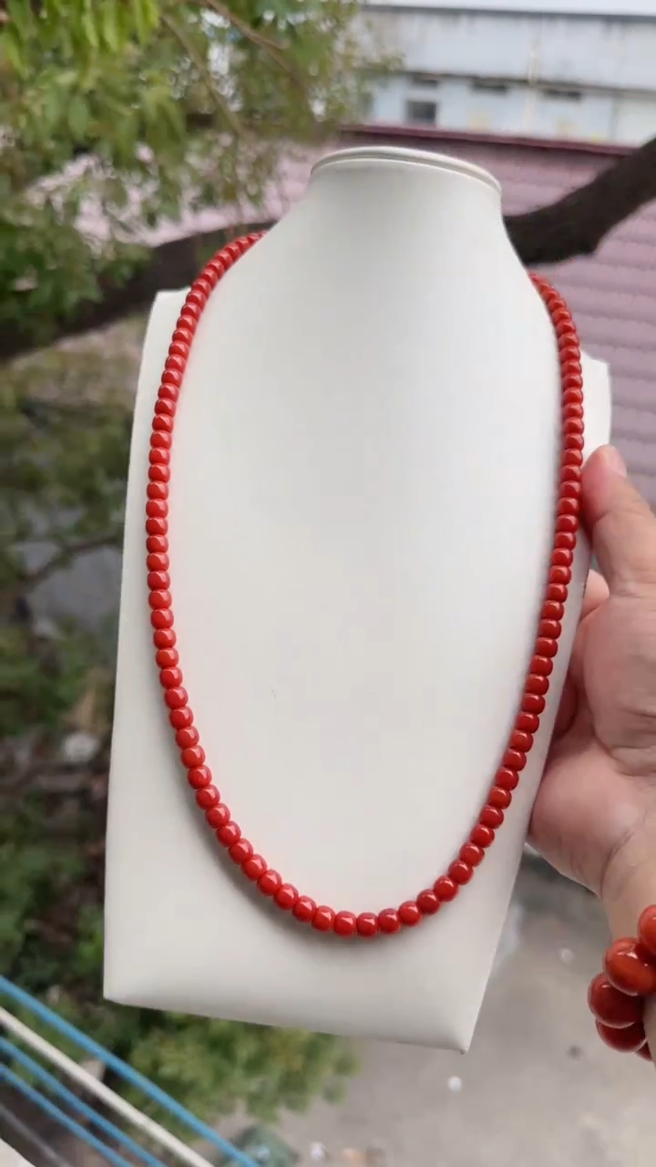 未镶嵌多样性发一件南红玛瑙【高货】锦红7mm保山老型珠链 