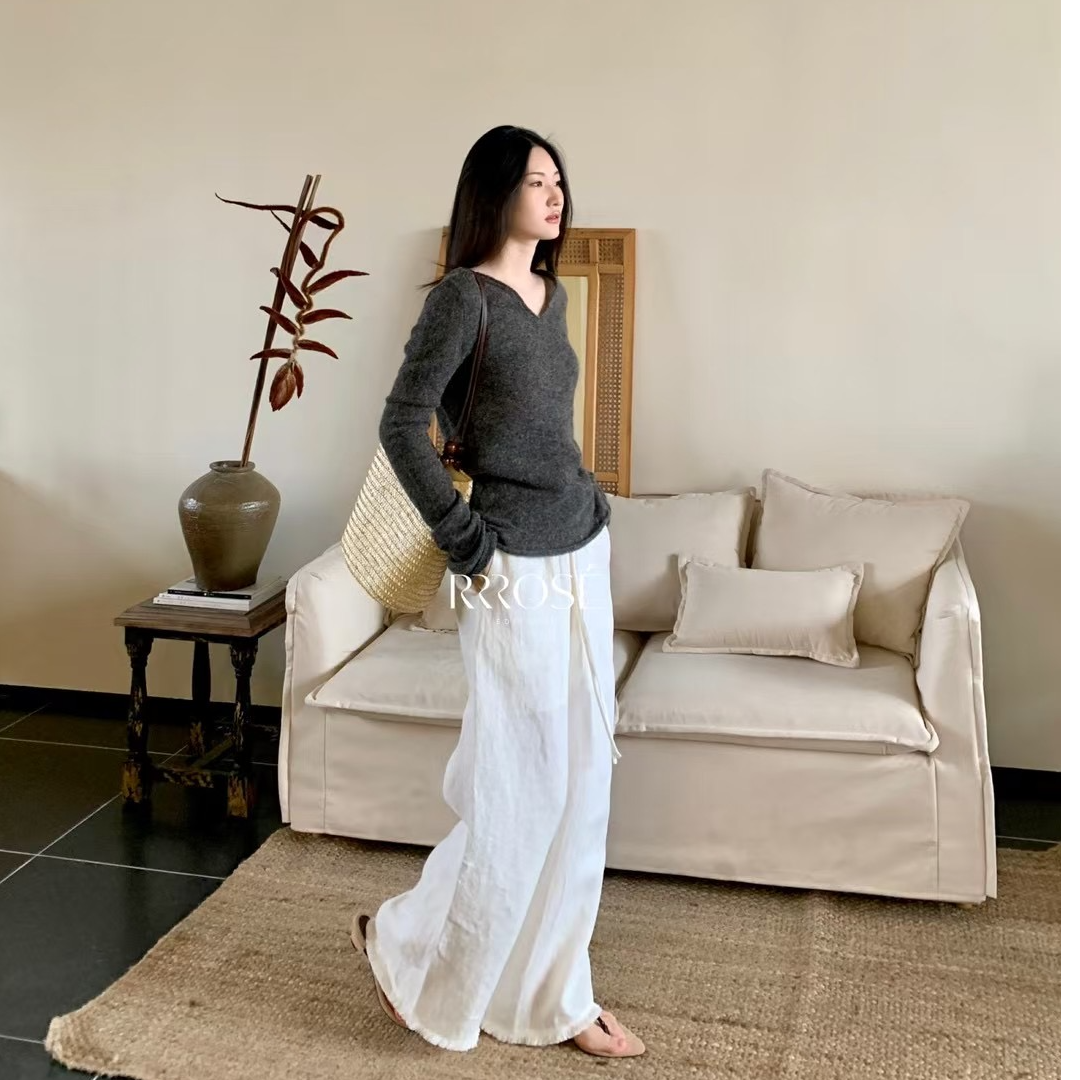 RRROSE亚麻休闲裤