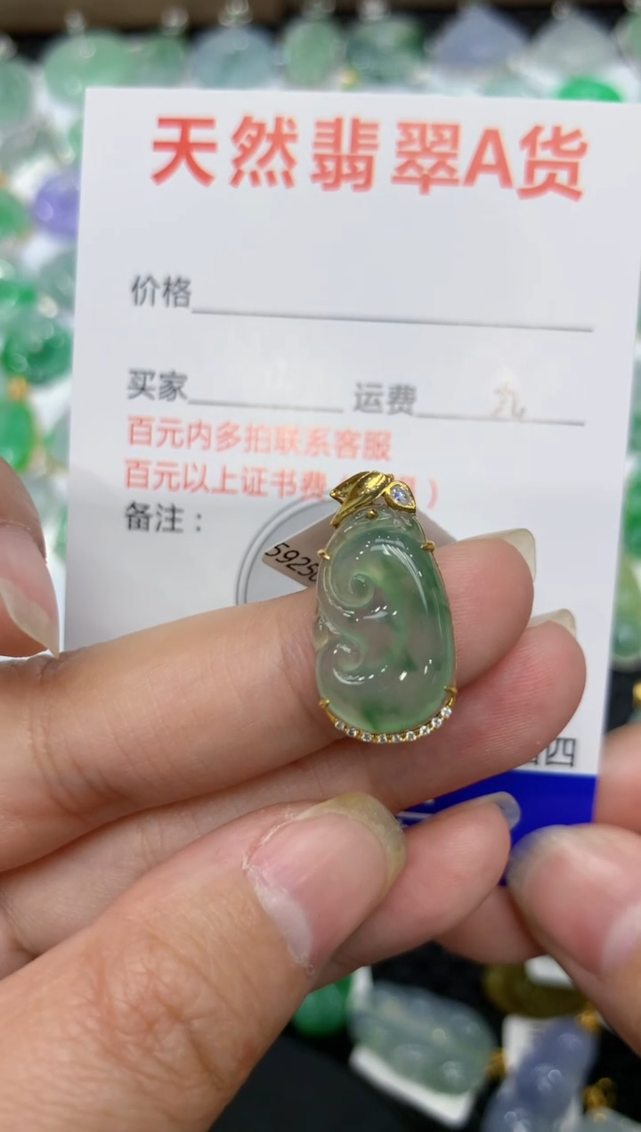 【闪购商品】翡翠颈饰18K金镶嵌111111111111