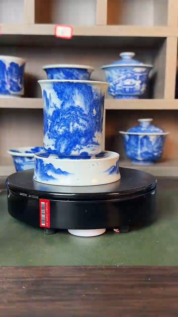 福利青花宋画山早春图