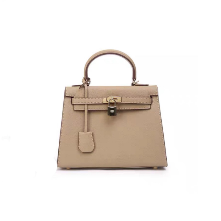 【粉丝专属】时尚轻奢纯色质感单肩手提包-KL-25手掌纹金扣