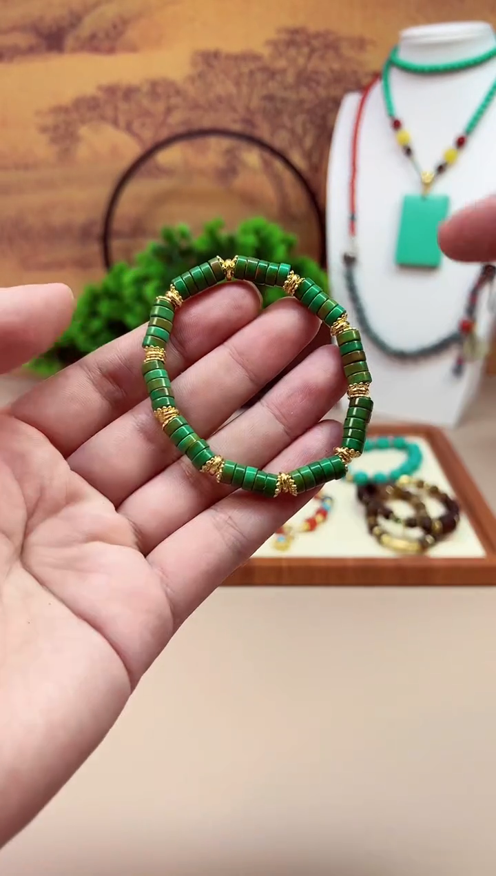 玛瑙/玉髓手链14K金镶嵌S110