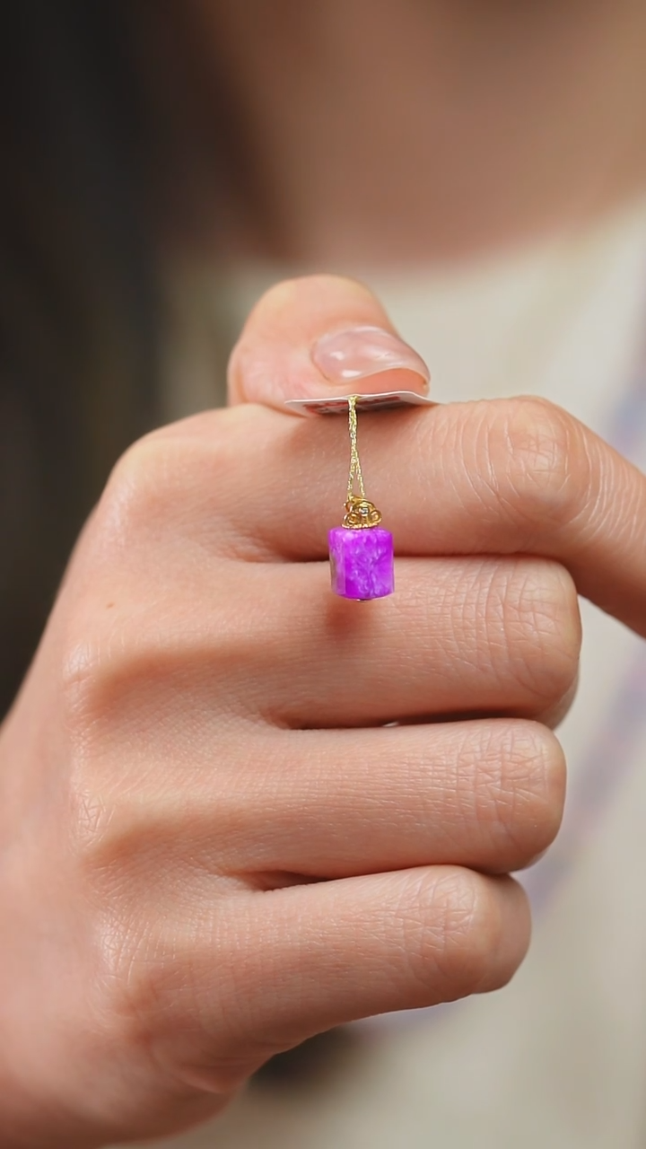 苏纪石（舒俱来）18K金镶嵌吊坠(不含链)大**孩2