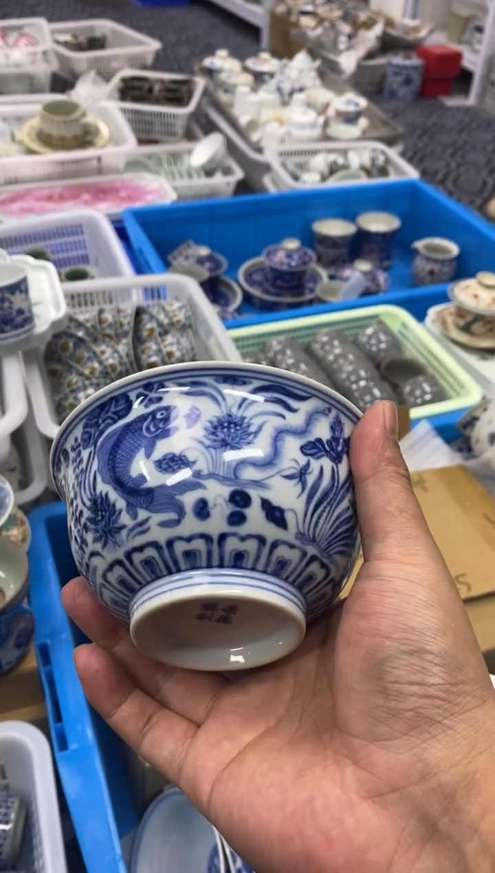 摆件陶景德陶瓷茶具餐具饭碗口径12