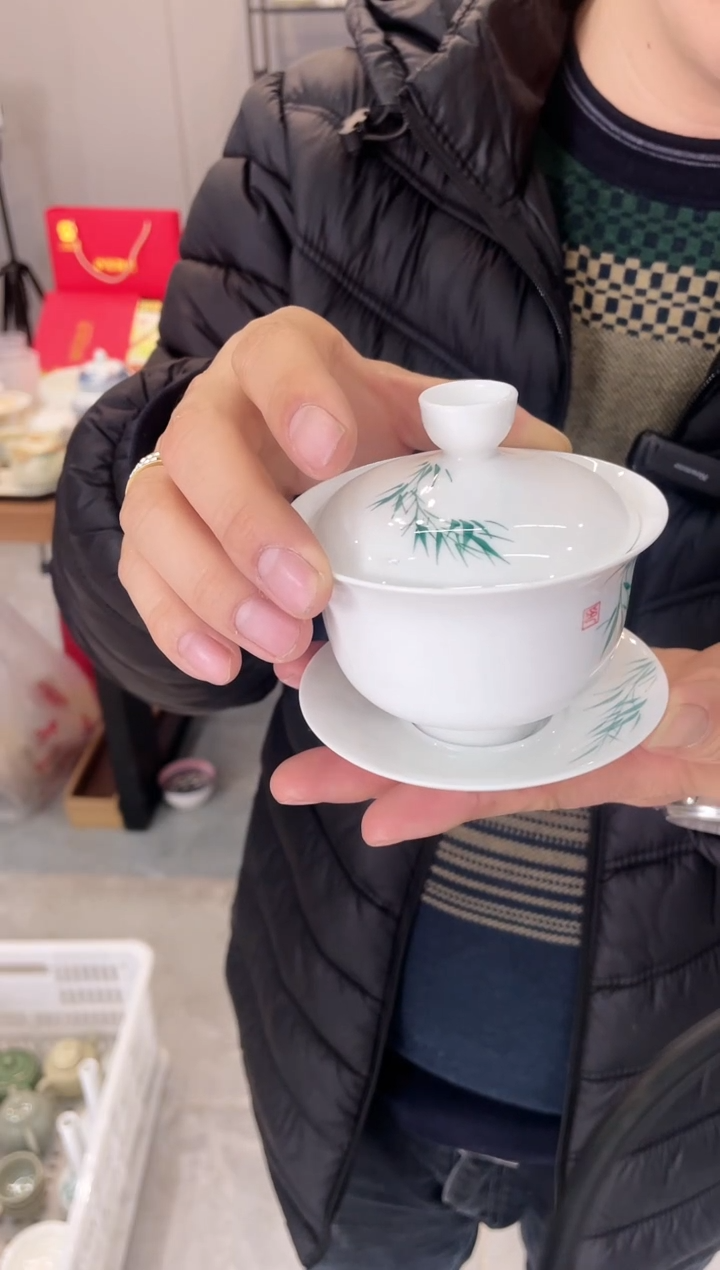 【闪购商品】【瓷心匠物】直播间福利专款元宝竹盖碗