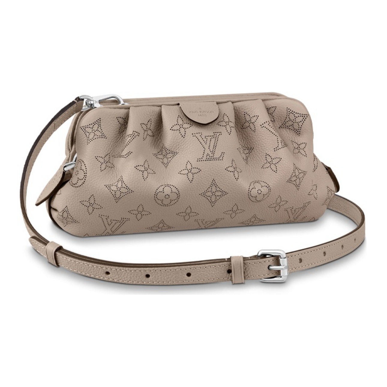 99新 LouisVuitton/路易威登 Scala小牛皮mini云朵包卵石色