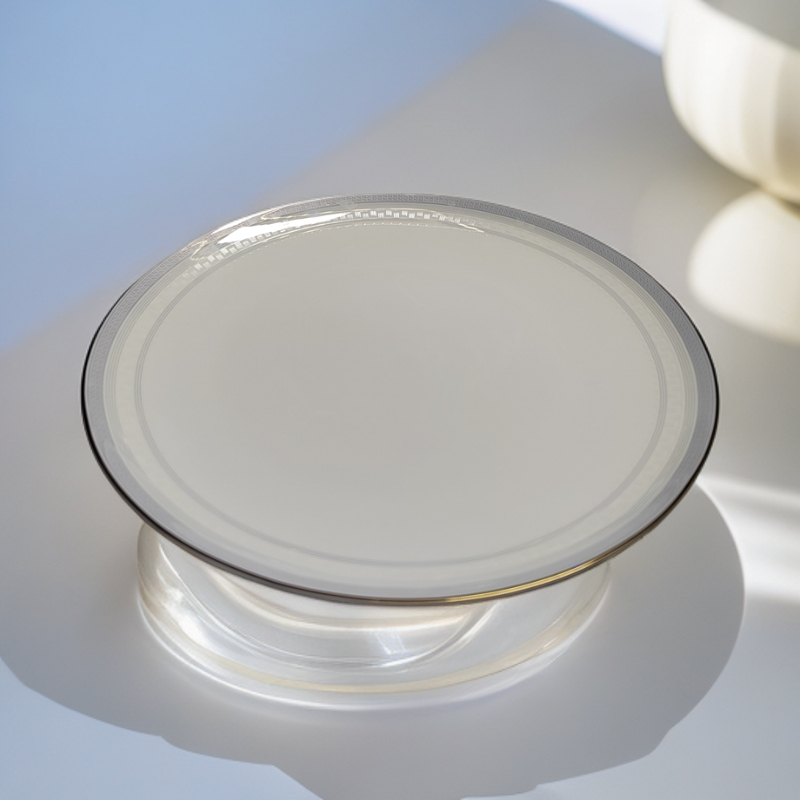 10.5英寸3只装骨质瓷餐具简单奢华家用简约圆形