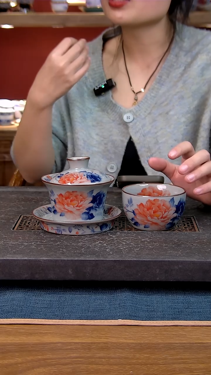 简装家用款2件套 老陶泥开片纹陶瓷茶具