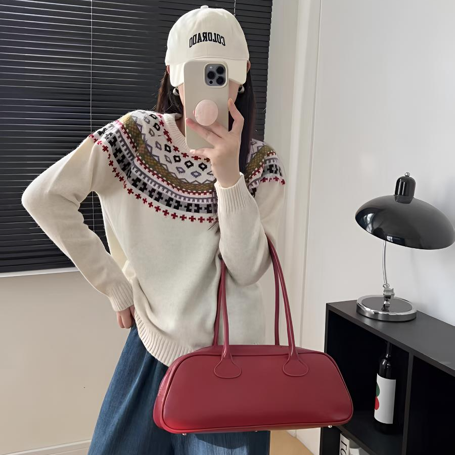 费尔岛春秋毛衣女款网红宽松韩版针织百搭洋气休闲时尚