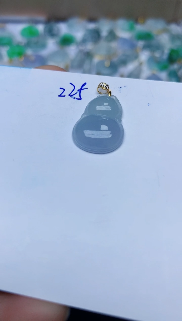 【闪购商品】翡翠颈饰18K金镶嵌天然翡翠A货   