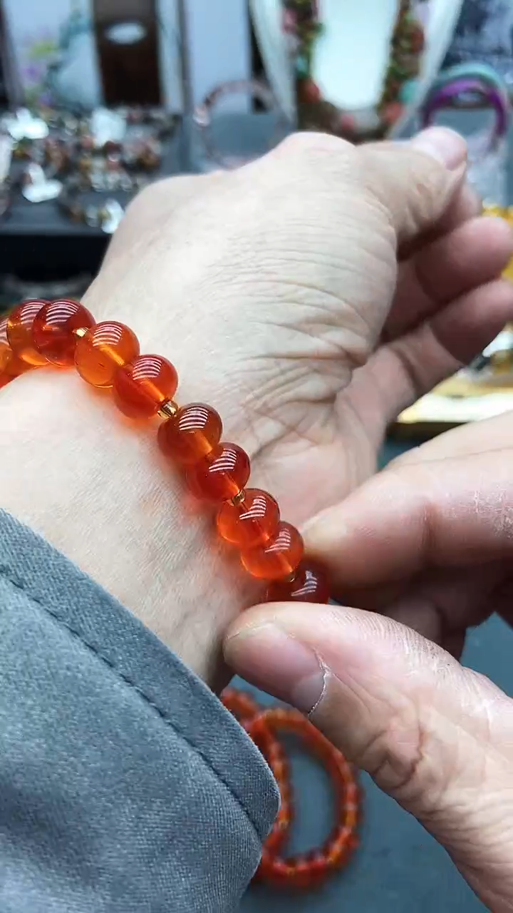 【闪购商品】石榴石手串未镶嵌A66 手串