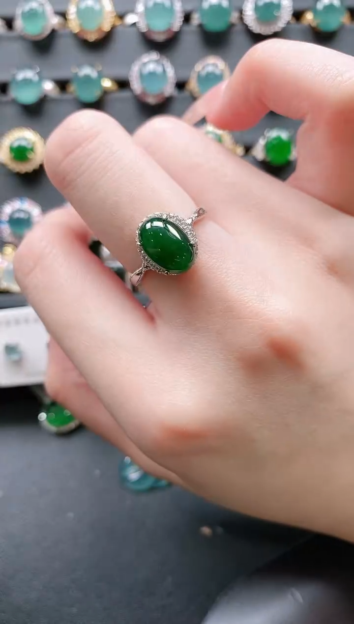 【闪购商品】翡翠戒指银S925镶嵌11111111