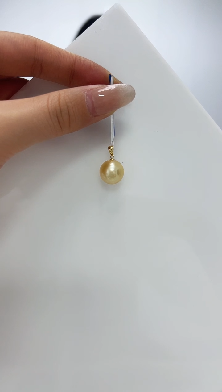 【闪购商品】海水珍珠DA18K金镶嵌v2584 金珠吊坠 12