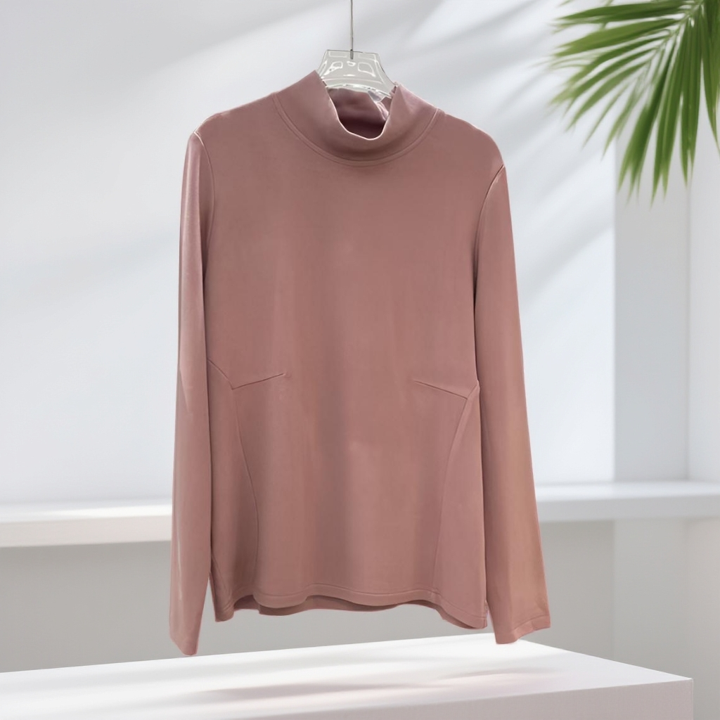 水淼25年秋冬新款简约发热绒打底衫-1882