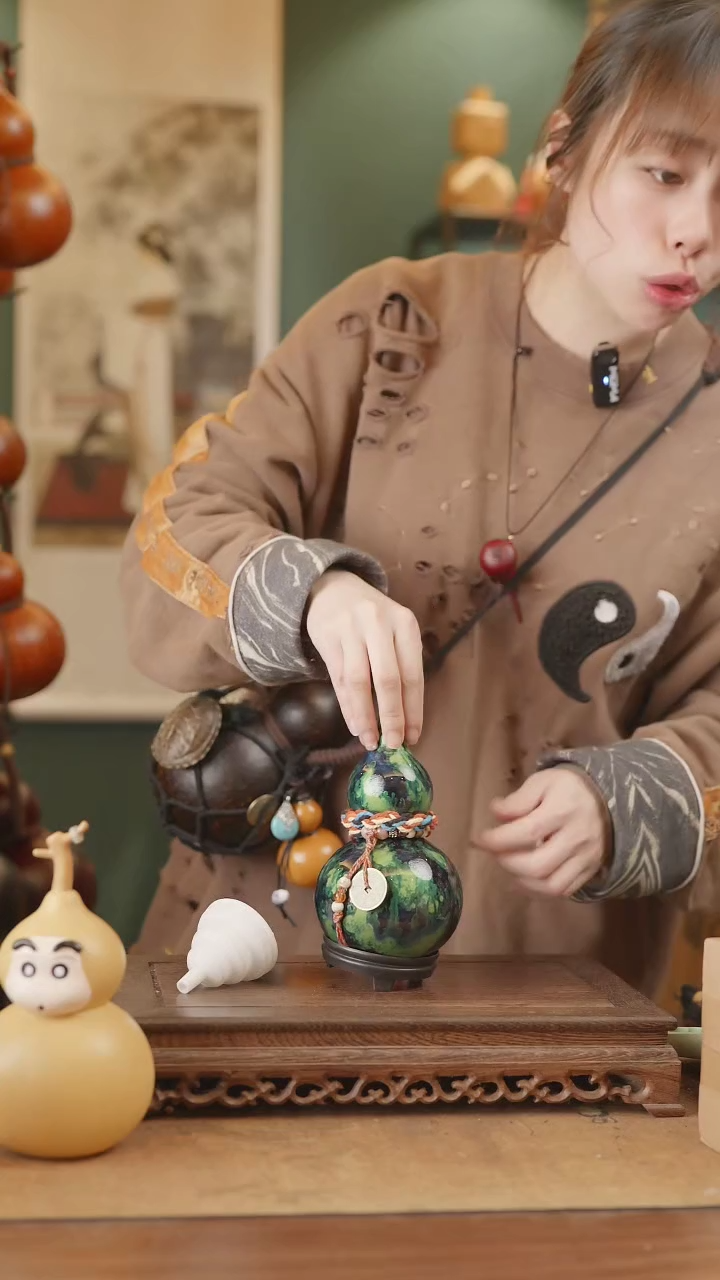 【闪购商品】113号精品天然大漆工艺防渗内胆酒葫芦~