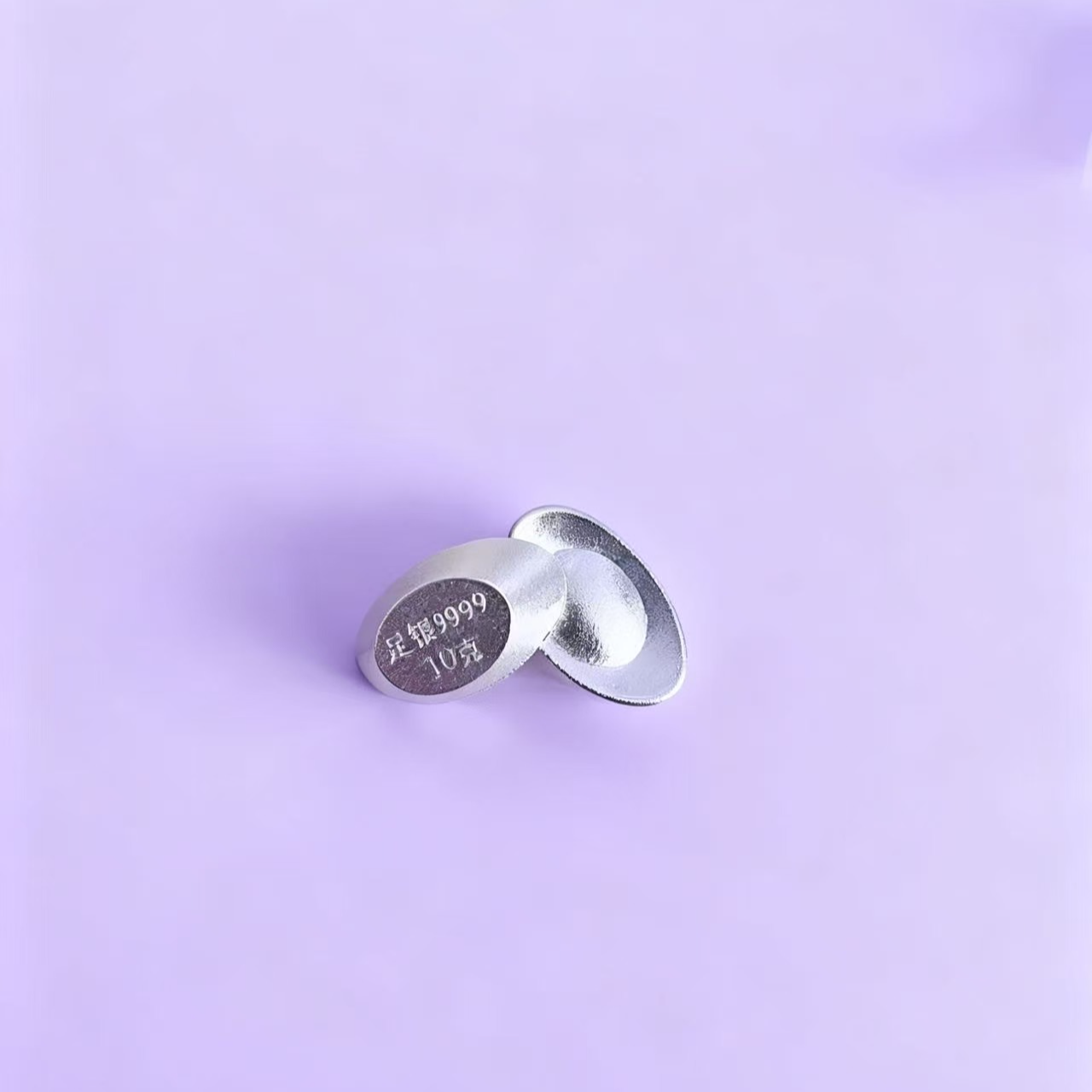 【宠粉】古法光面元宝刻印复古实心双十二桌面立体摆件10g