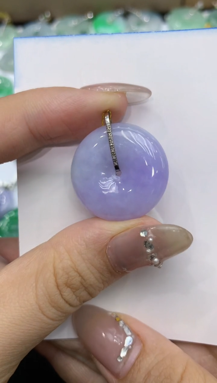 【闪购商品】翡翠颈饰18K金镶嵌222222222