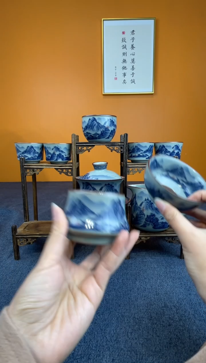 如****果釉里红茶漏1个