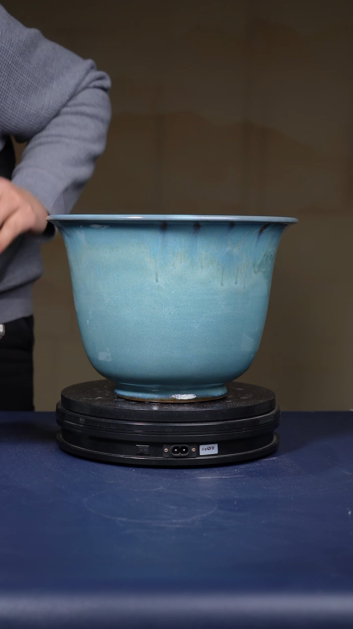 【闪购商品】摆件瑕疵钧瓷仰钟式花盆
