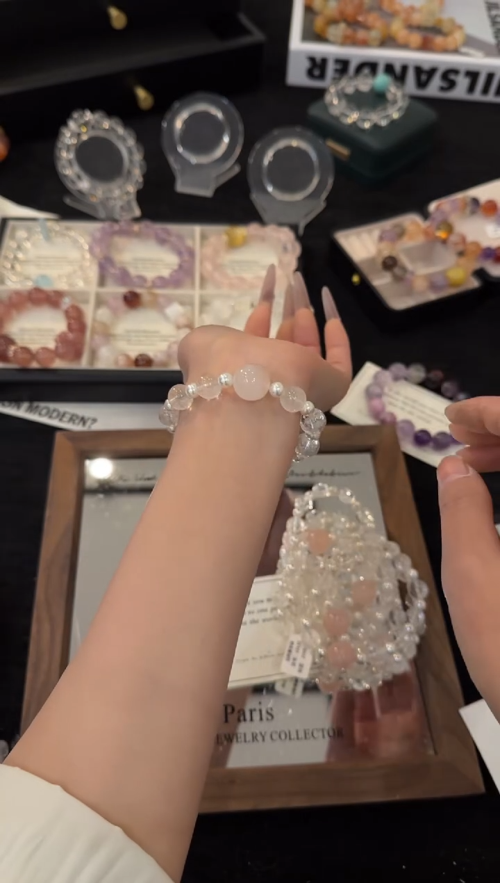 未镶嵌手链水晶白阿赛x3630